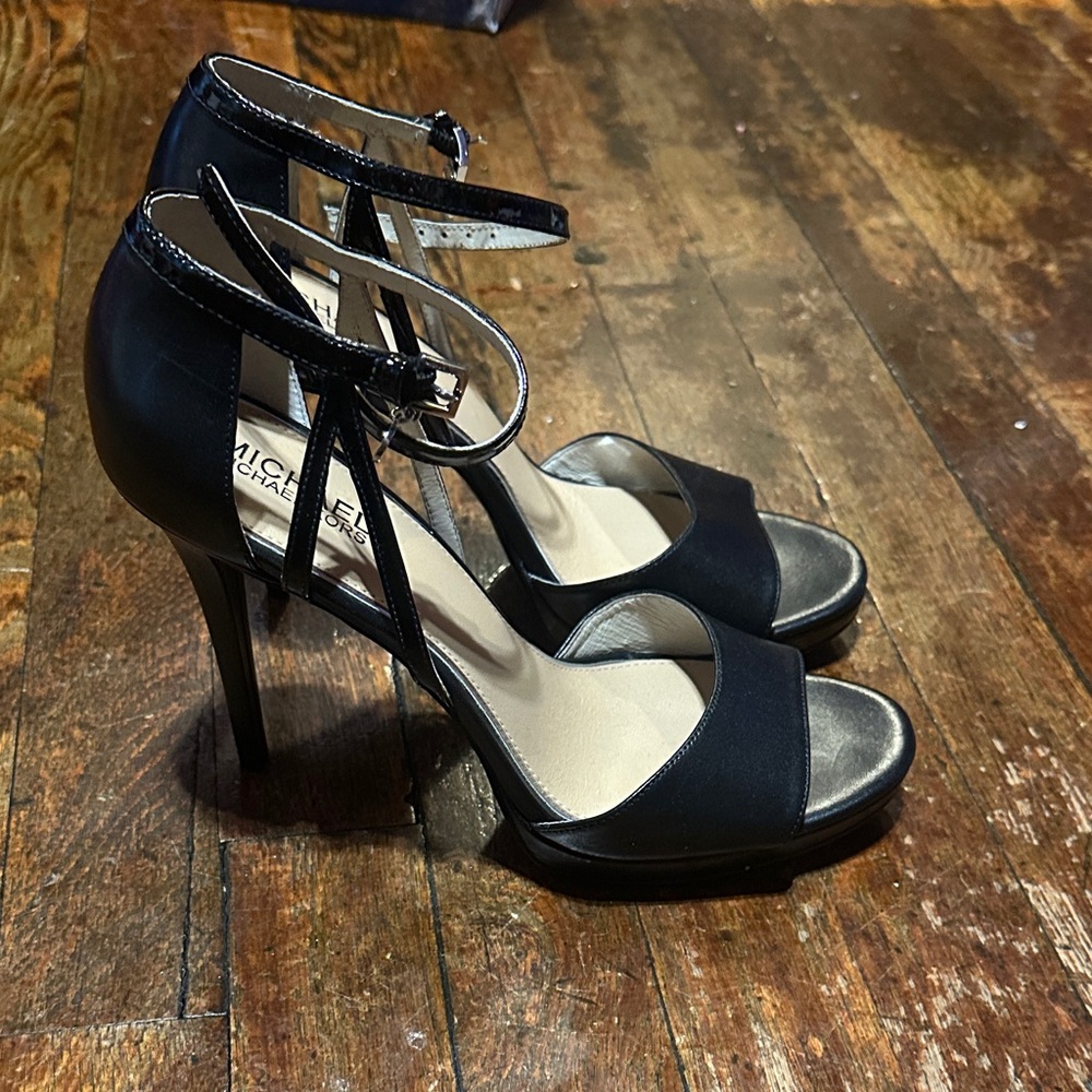 Michael Kors Black Strappy Heels, 9